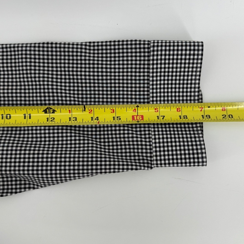 Lauren Ralph Lauren ECU Women Black White Gingham Check Button Down Blouse 1x - Picture 10 of 10